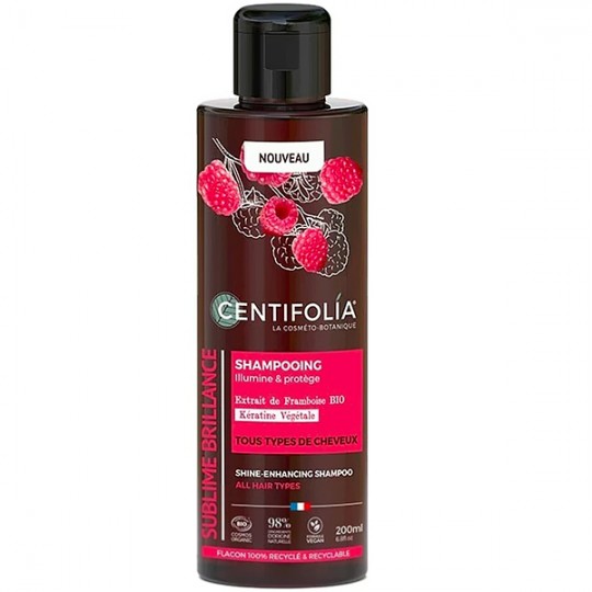 Shampoing Bio à l'extrait de Framboise 250 ml Protecteur - Tous types de cheveux