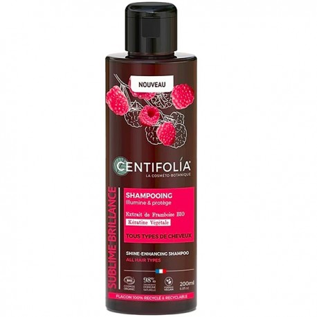 Shampoing Bio à l'extrait de Framboise 250 ml Protecteur - Tous types de cheveux