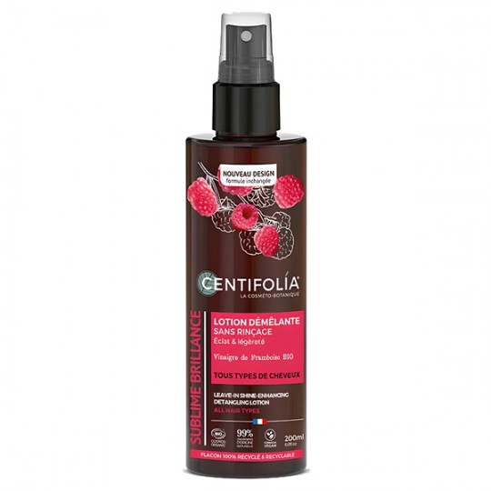 Lotion Spray Démêlante au Vinaigre de Framboise sans rinçage 200 ml