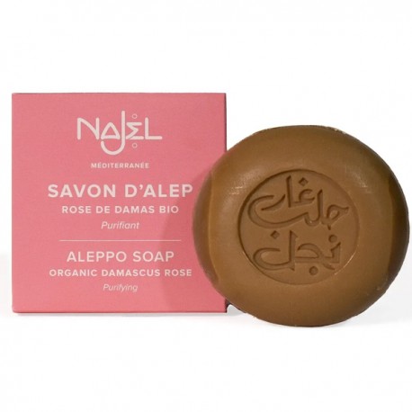 Savon d'alep à la Rose de Damas - 100gr